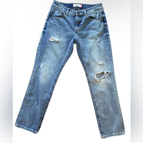Cabi 100% Boyfriend Jeans Size 2 Distressed Style 5884 - Picture 2 of 10